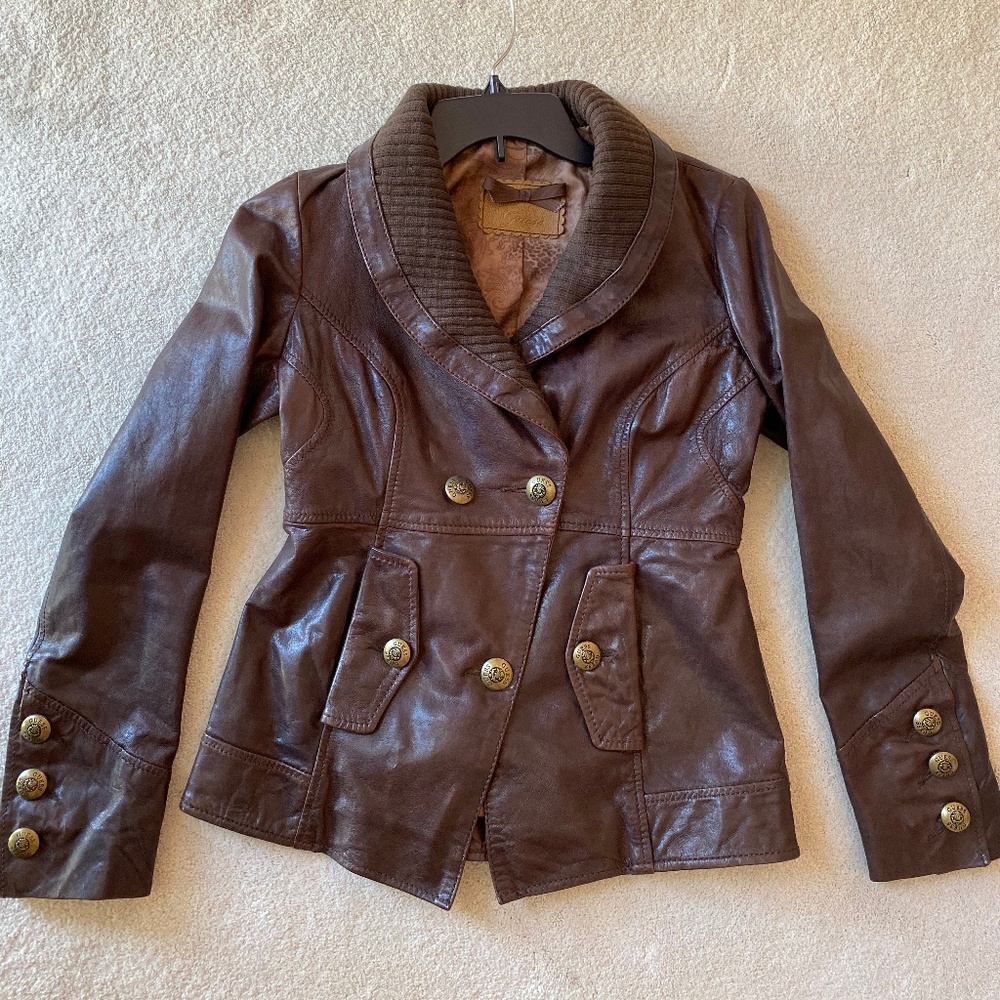 Guess Genuine Leather Coat